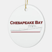 Chesapeake Bay Deadrise Workboat Keramikornament (Links)