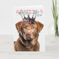 Chesapeake Bay Dog Queen for Day Funny Birthday