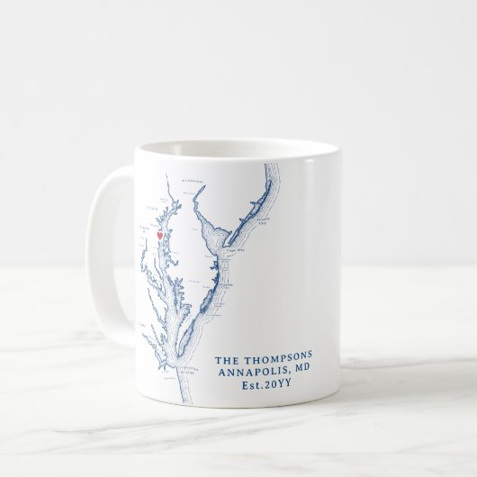 Chesapeake Bay-Geschenk Kaffeetasse (Vorderseite Links)