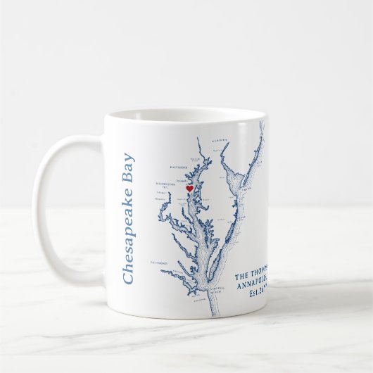 Chesapeake Bay-Geschenk Kaffeetasse (Links)