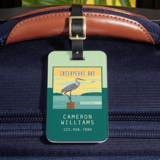 Chesapeake Bay größte Küste Nordamerikas Gepäckanhänger (Vorderseite Insitu 2)