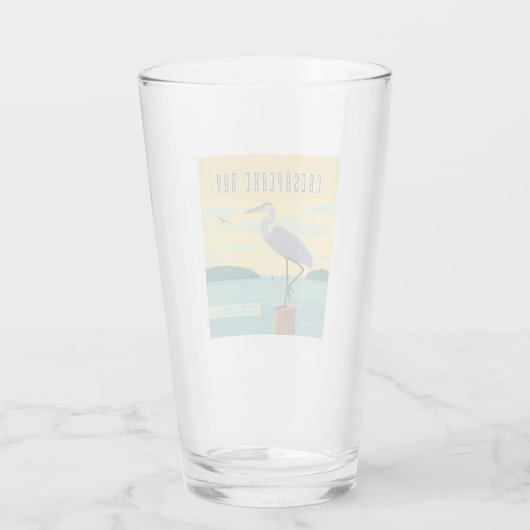 Chesapeake Bay größte Küste Nordamerikas Glas (Rückseite)