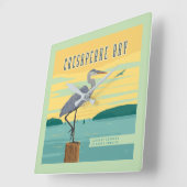 Chesapeake Bay größte Küste Nordamerikas Quadratische Wanduhr (Winkel)