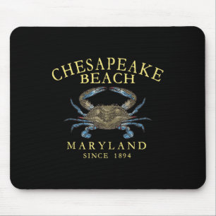 Chesapeake Bay Maryland Blaue Krabbe Gebogene Gelb Mousepad