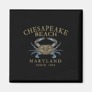 Chesapeake Bay Maryland Blaue Krabbe Vintage gebog Magnet