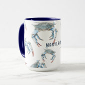 Chesapeake Bay Maryland Blue Crab Personalisierte  Tasse (Vorderseite Links)