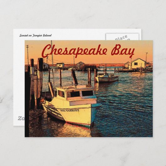 Chesapeake Bay Postkarte (Vorne/Hinten)