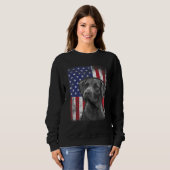 Chesapeake Bay Retriever American Flag Patriotic D Sweatshirt (Vorne ganz)