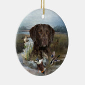 Chesapeake Bay Retriever, Art Keramik Ornament (Rechts)
