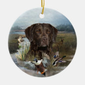 Chesapeake Bay Retriever, Art Keramik Ornament (Vorne)