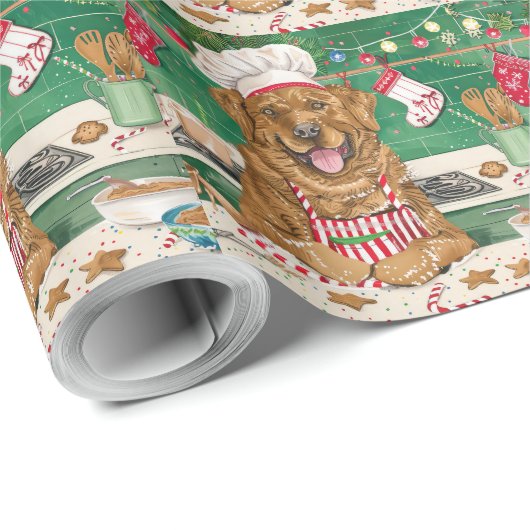 Chesapeake Bay Retriever Backen: Feierliche Weihna Geschenkpapier (Rolleneckpunkt)
