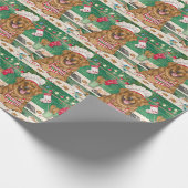Chesapeake Bay Retriever Backen: Feierliche Weihna Geschenkpapier (Ecke)