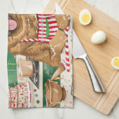 Chesapeake Bay Retriever Backen: Feierliche Weihna Geschirrtuch (Viertel Falte)