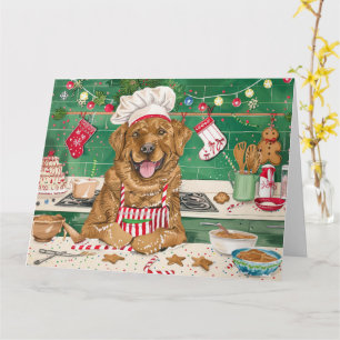 Chesapeake Bay Retriever Backen: Feierliche Weihna Karte