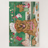 Chesapeake Bay Retriever Backen: Feierliche Weihna Puzzle (Vertikal)