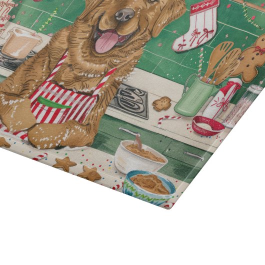 Chesapeake Bay Retriever Backen: Feierliche Weihna Schneidebrett (Ecke)