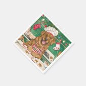 Chesapeake Bay Retriever Backen: Feierliche Weihna Serviette (Ecke)
