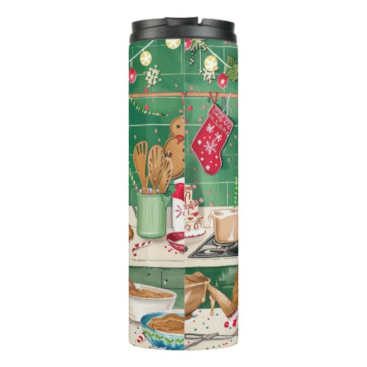 Chesapeake Bay Retriever Backen: Feierliche Weihna Thermosbecher (Rückseite)