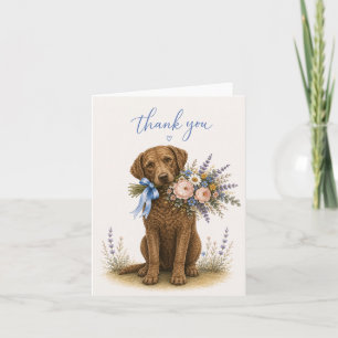 Chesapeake Bay Retriever Blumenstrauß Danke