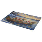 Chesapeake Bay Retriever Christmas Boat Holiday Schneidebrett (Ecke)