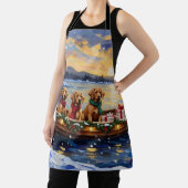 Chesapeake Bay Retriever Christmas Boat Holiday Schürze (InSitu)