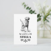 Chesapeake Bay Retriever Custom dog name Postkarte (Stehend Vorderseite)
