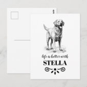 Chesapeake Bay Retriever Custom dog name Postkarte (Vorne/Hinten)