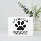 CHESAPEAKE BAY RETRIEVER DESIGNS POSTKARTE (Stehend Vorderseite)