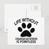 CHESAPEAKE BAY RETRIEVER DESIGNS POSTKARTE (Vorne/Hinten)
