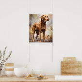 Chesapeake Bay Retriever Dog Art Print Poster (Küche)