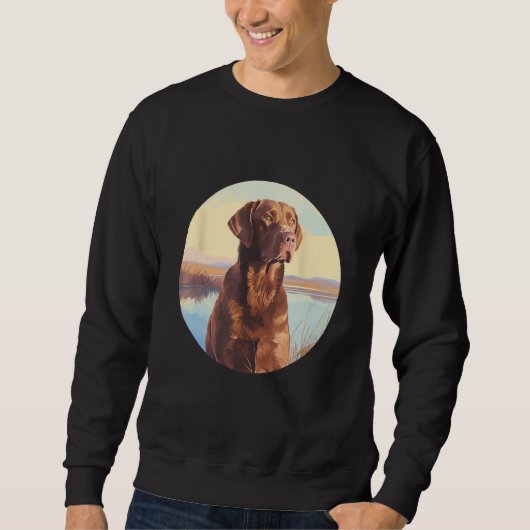 Chesapeake Bay Retriever Dog Cute Dog Breed Sweatshirt (Vorderseite)
