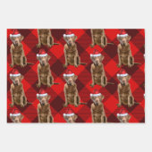 Chesapeake Bay Retriever Dog Holiday Kariert Geschenkpapier Set (Vorderseite 2)
