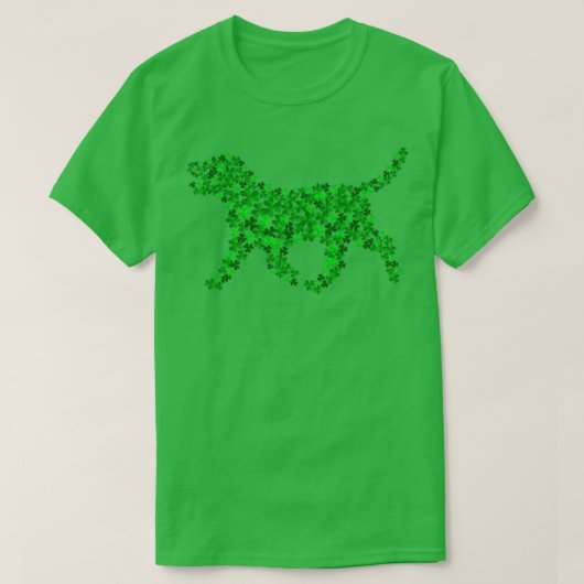Chesapeake Bay Retriever Dog Kleeblatt Leaf St Pat T-Shirt (Design vorne)