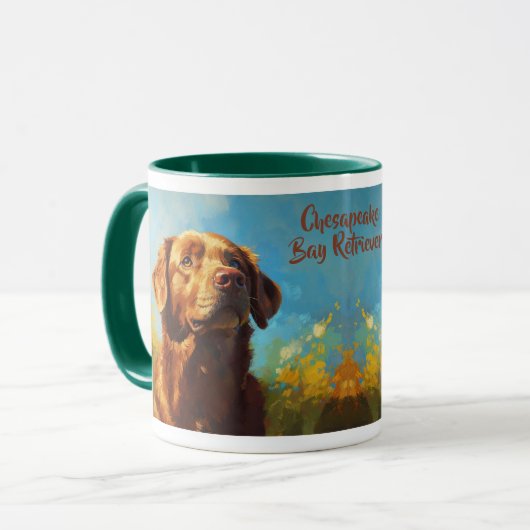 Chesapeake Bay Retriever Dog Portrait Tasse (Vorderseite Links)