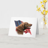 Chesapeake Bay-Retriever-Flagge Karte (Gelbe Blume)