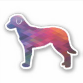 Chesapeake Bay Retriever Geometrische Silhouette P Aufkleber (Vorderseite)