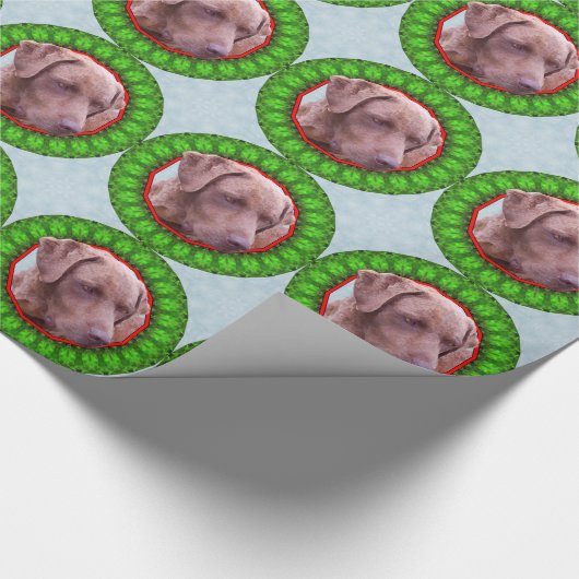 Chesapeake Bay-Retriever glückliches Howliday Geschenkpapier (Ecke)