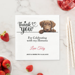 Chesapeake Bay Retriever Hochzeitsempfang Serviette