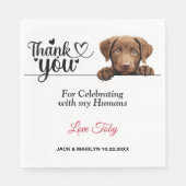 Chesapeake Bay Retriever Hochzeitsempfang Serviette (Vorderseite)