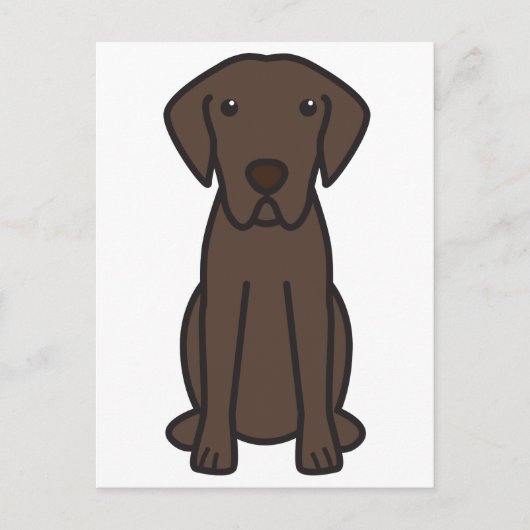 Chesapeake Bay Retriever Hund Cartoon Postkarte (Vorderseite)