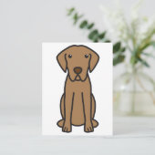 Chesapeake Bay Retriever Hund Cartoon Postkarte (Stehend Vorderseite)