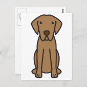 Chesapeake Bay Retriever Hund Cartoon Postkarte (Vorne/Hinten)