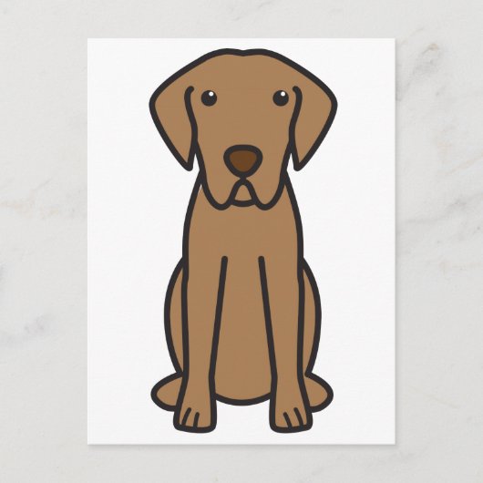 Chesapeake Bay Retriever Hund Cartoon Postkarte (Vorderseite)