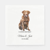 Chesapeake Bay Retriever Hund ich liebe ihren erst Serviette (Vorderseite)