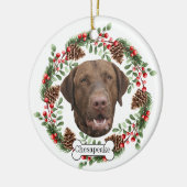 Chesapeake Bay Retriever Hund Keramik Ornament (Links)