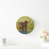 Chesapeake Bay Retriever Hunting Dog Wall Clock Runde Wanduhr (Zuhause)
