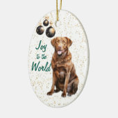 Chesapeake Bay Retriever Joy to World Holiday Keramik Ornament (Links)