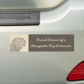 Chesapeake Bay Retriever Malerei Original Dog Art Autoaufkleber (Auf Auto)