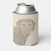 Chesapeake Bay Retriever Malerei Original Dog Art Dosenkühler (Kanne Rückseite)