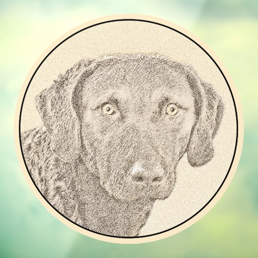 Chesapeake Bay Retriever Malerei Original Dog Art Fensteraufkleber (Blatt 3)